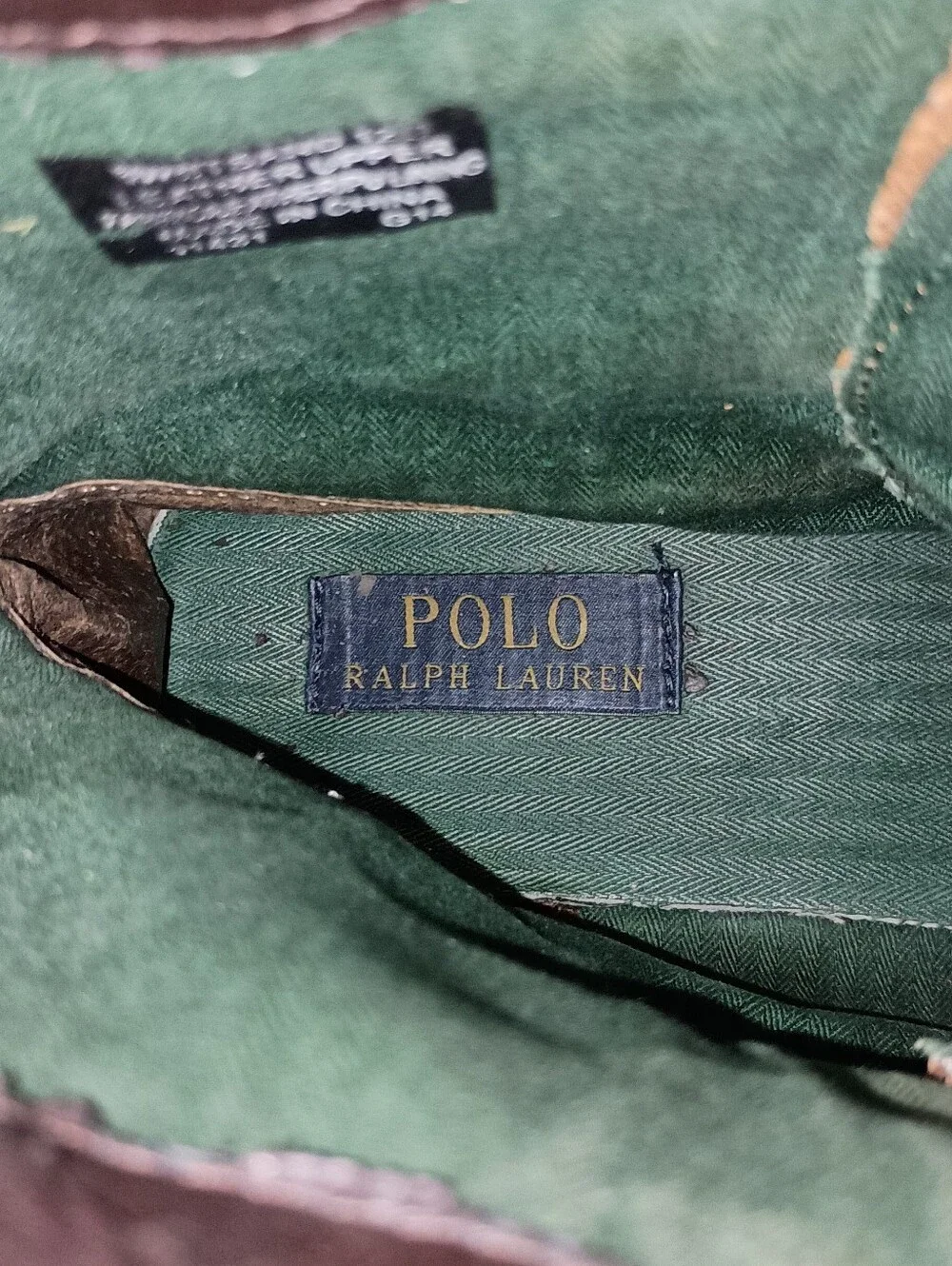 Vintage Polo Ralph Lauren Whitsand Brown Leather Boots Size 12D
